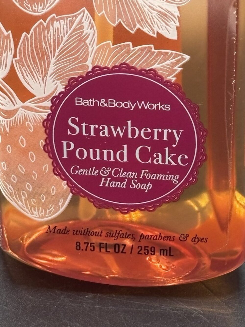 Bath & Body Works Strawberry Pound Cake Gentle Foaming Hand Soap 8.75 oz Bakery - Picture 5 of 15